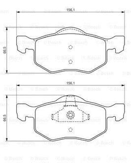 0986494361 BOSCH Тормозные колодки дискові