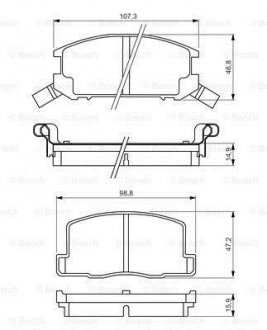 0986494412 BOSCH Тормозные колодки, дискові