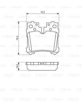 0986494424 BOSCH Колодки тормозные LEXUS LS 4.6-5.0 06- задние