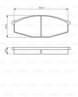 0986494566 BOSCH Тормозные колодки (набір)