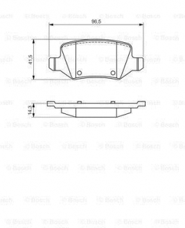 0986494569 BOSCH Тормозные колодки дискові MERCEDES A(W168,W169)/B(W245)/Vaneo "R "98>>