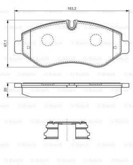 0 986 494 582 BOSCH Комплект тормозных колодок дисковый тормоз