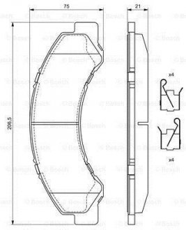 0 986 494 677 BOSCH Тормозные колодки, дискові