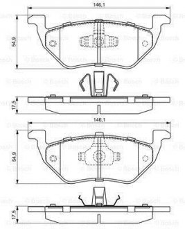 0986494683 BOSCH Комплект тормозных колодок дисковый тормоз