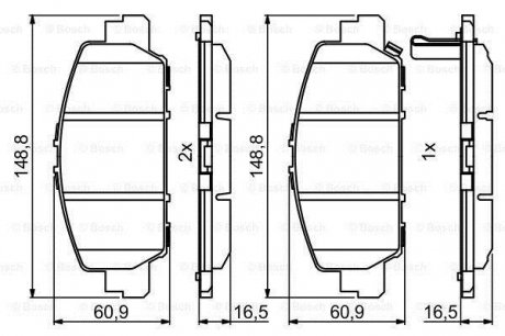 0986494773 BOSCH Тормозные накладки