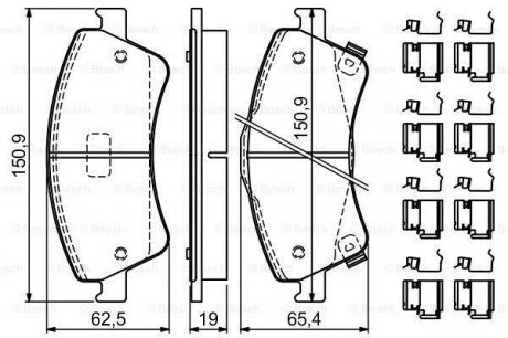 Тормозные накладки BOSCH 0986494932