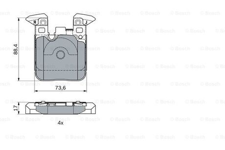 0986494948 BOSCH Тормозные колодки дискові