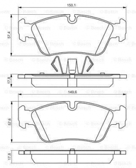 0986495276 BOSCH Тормозные колодки дискові BMW 1/3 \\F \\>>07 PR2