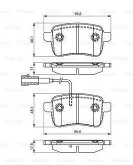 0986495305 BOSCH Тормозные колодки (набір)