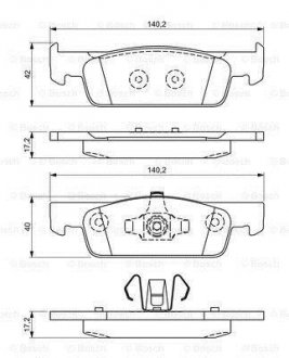 0986495334 BOSCH Тормозные колодки (набір)