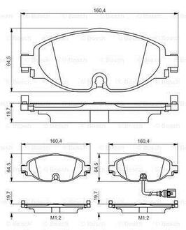 0986495347 BOSCH Комплект тормозных колодок, дисковый тормоз