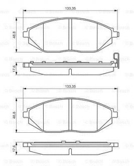 0986495349 BOSCH Дисковые тормозные колодки