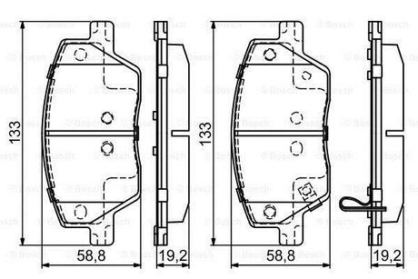 0986495392 BOSCH Тормозные колодки дискові