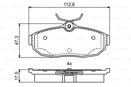 0986495401 BOSCH Тормозные колодки дискові FORD Mustang "R \\04-10