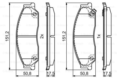 0986495402 BOSCH Колодки тормозные дискові