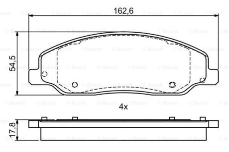 0986495406 BOSCH Тормозные колодки дискові FORD Mustang "F \\04-10