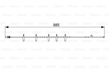 1987473015 BOSCH Датчик зносу гальм.колодок 885mm MINI \\F \\1,4-1,6 \\01-08