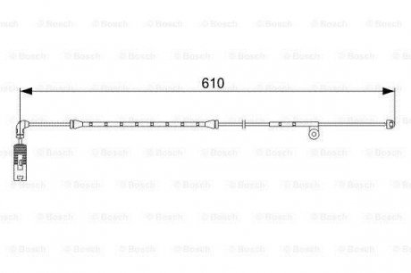 1 987 473 047 BOSCH Датчик износа дисковых тормозных колодок