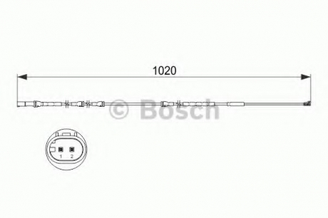 1 987 473 510 BOSCH Датчик передніх гальмівних колодок BMW E70, E71, F15, F16 07-