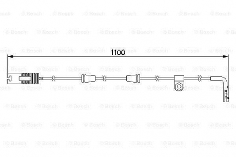 1987474942 BOSCH Датчик зносу гальм.колодок 1100mm BMW 520/523/525/528/530/540 E39 \\R \\2,0-4,4 \\96-04