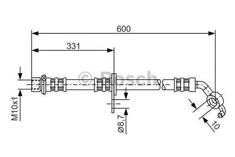 1987476108 BOSCH Шланг тормозной