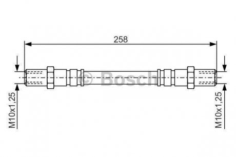 1987476192 BOSCH Шланг тормозной