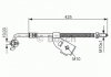 Шланг тормозной перед. правий Ford Escort/Orion 90- (425мм) 1 987 476 567