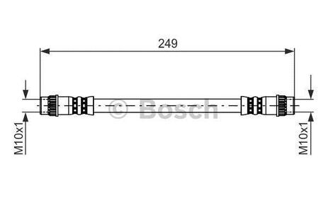 1987476708 BOSCH BOSCH RENAULT Шланг тормозной задн. R19, R21