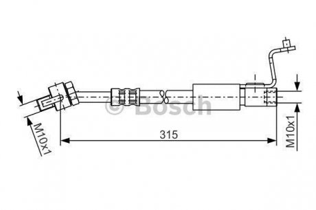 1987476812 BOSCH Шланг тормозной