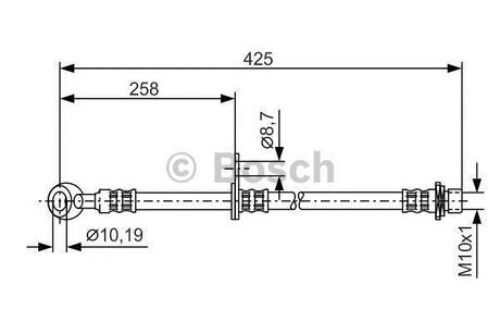 1987476891 BOSCH BOSCH HONDA Шланг торм. зад. лев.Accord 98-