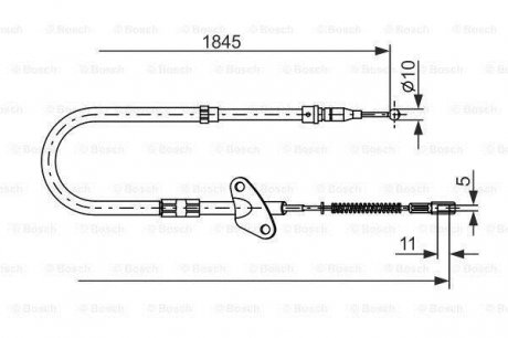 1987477118 BOSCH Трос ручного гальма