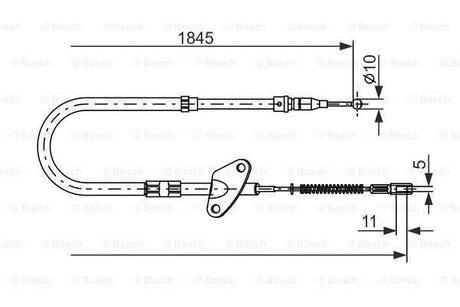 1987477119 BOSCH Трос ручного гальма