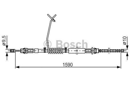 1987477175 BOSCH Трос ручного гальма