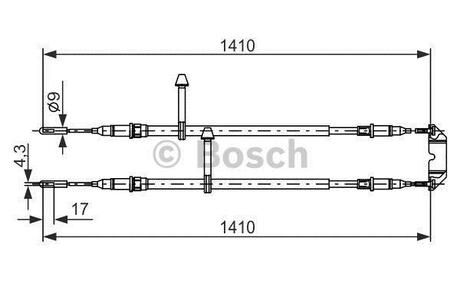 1987477245 BOSCH Трос ручного гальма