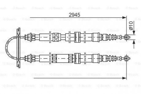 1 987 477 390 BOSCH Трос, стояночная тормозная система