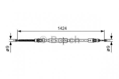 1987477665 BOSCH Трос ручного гальма