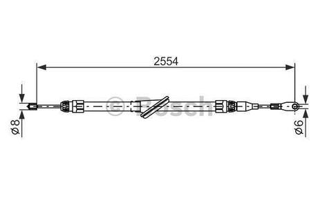 1987477699 BOSCH BOSCH трос ручного гальм. DB C202