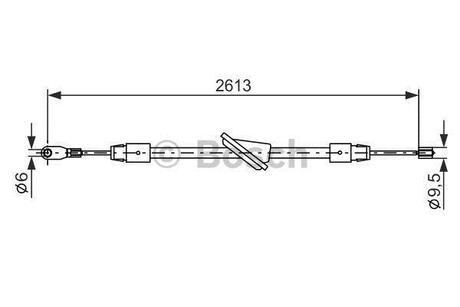 1987477701 BOSCH Трос ручного гальма