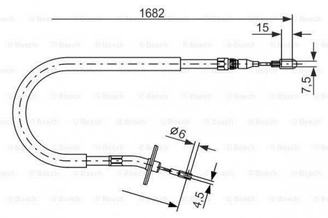 1987477703 BOSCH Трос, стояночная тормозная система