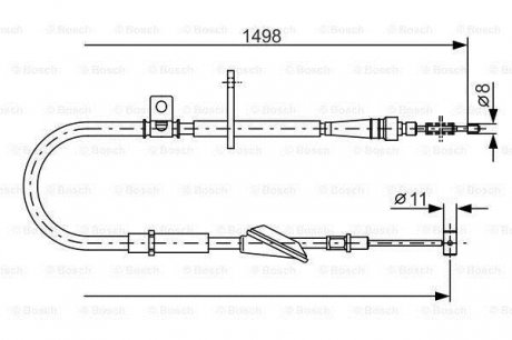 1987477772 BOSCH Трос ручного гальма