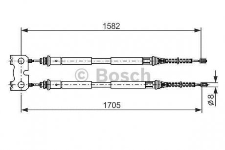 1987477834 BOSCH Трос ручного гальма