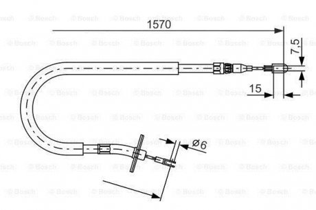 1987477860 BOSCH Трос ручного гальма