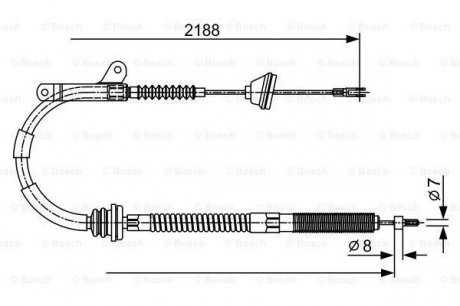 1 987 477 879 BOSCH Трос, стояночная тормозная система