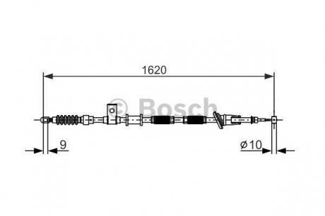 1 987 477 894 BOSCH Трос ручного тормоза volvo s40 i 95-03, v40 95-04,