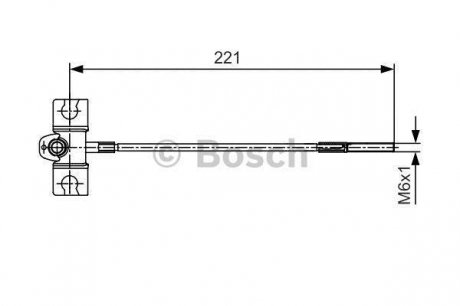 1987477913 BOSCH Трос ручного гальма