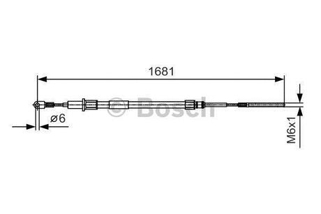 1987477924 BOSCH Трос ручного гальма