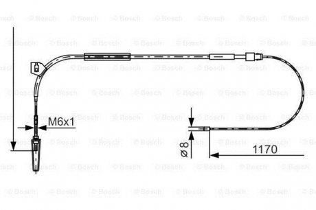 1987477961 BOSCH Трос ручного гальма