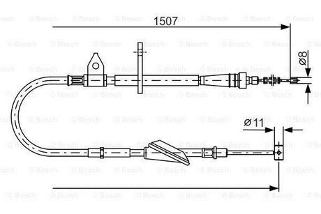 1987477995 BOSCH Трос, стояночная тормозная система