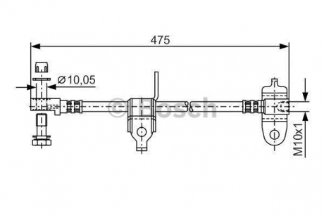 1987481045 BOSCH Тормозной шланг 475mm FORD Transit \\FL \\00-03