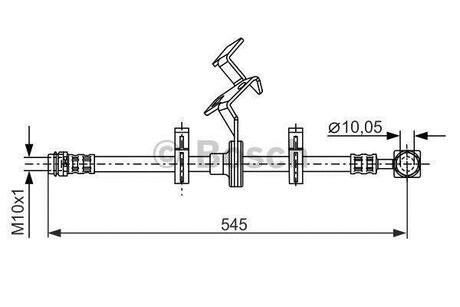 1987481077 BOSCH Шланг тормозной